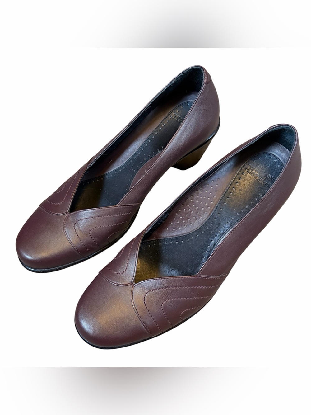 Dansko Reese Burgundy Leather Slip On Pumps Comfort Shoes Women's Sz 41
